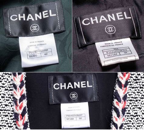 authentic chanel clothing label.